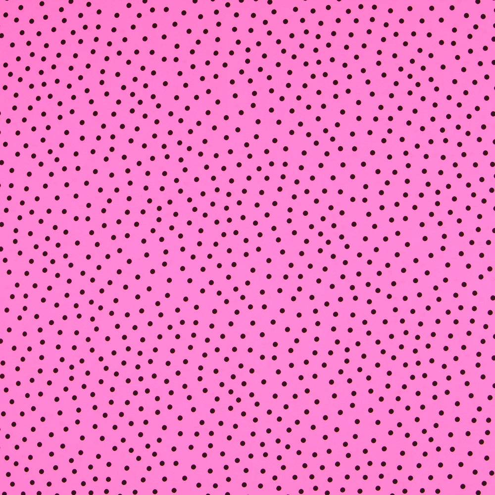 Krepp-Polka-Dots Schwarz 7mm Fuchsia - Ribes y Casals