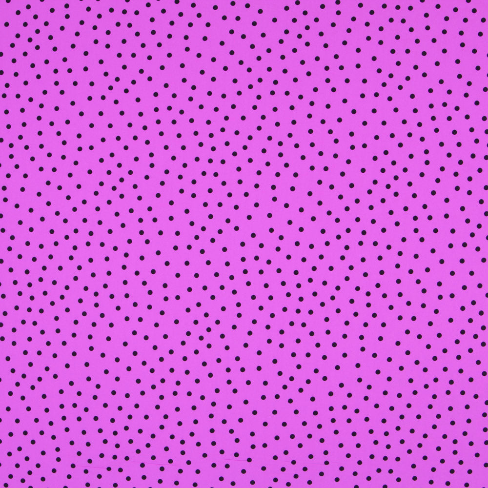 Crepe Polka Dots Schwarz 7mm Mauve - Ribes y Casals