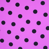 Crepe Polka Dots Schwarz 55mm Violett - Ribes y Casals