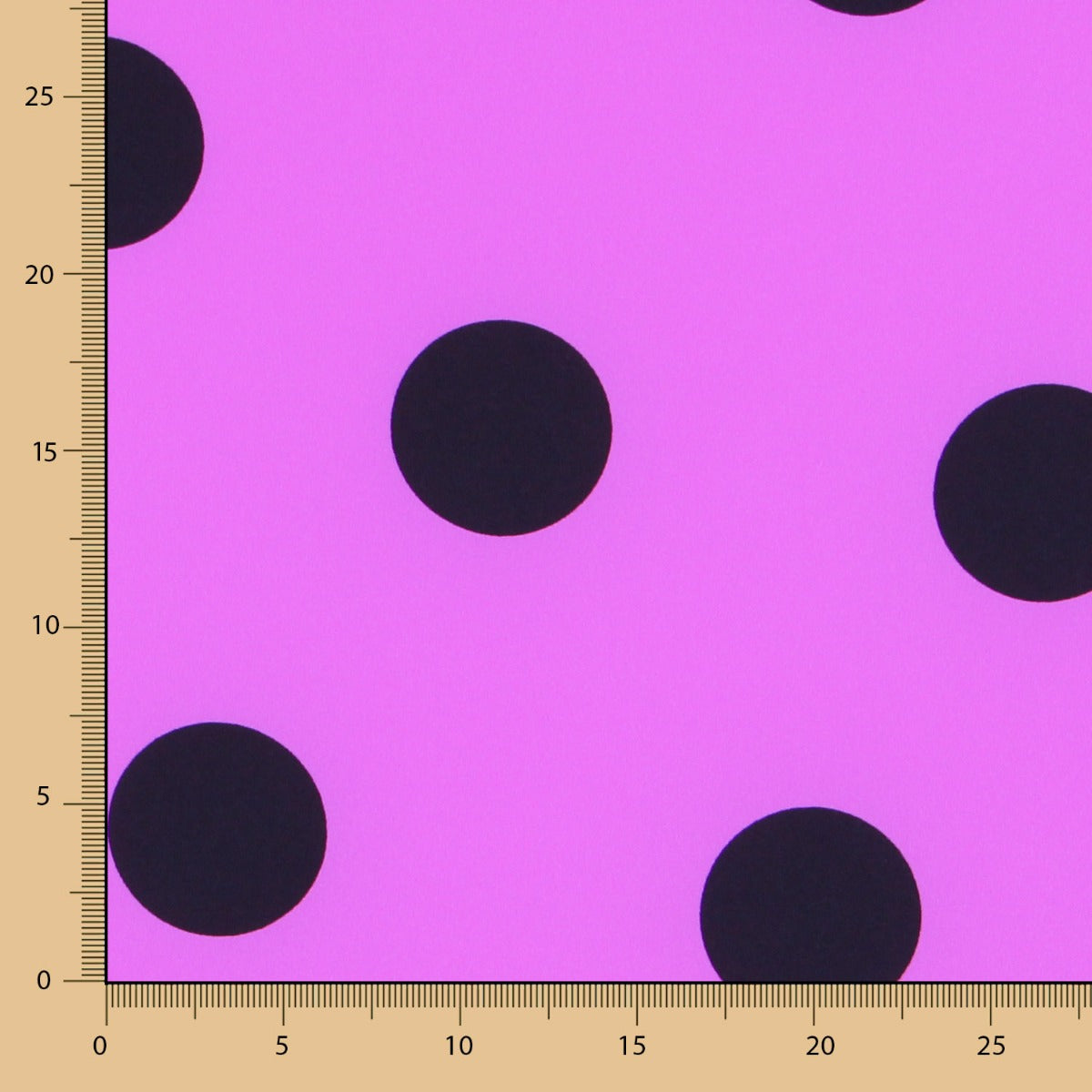 Crepe Polka Dots Schwarz 55mm Violett - Ribes y Casals