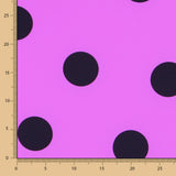 Crepe Polka Dots Schwarz 55mm Violett - Ribes y Casals