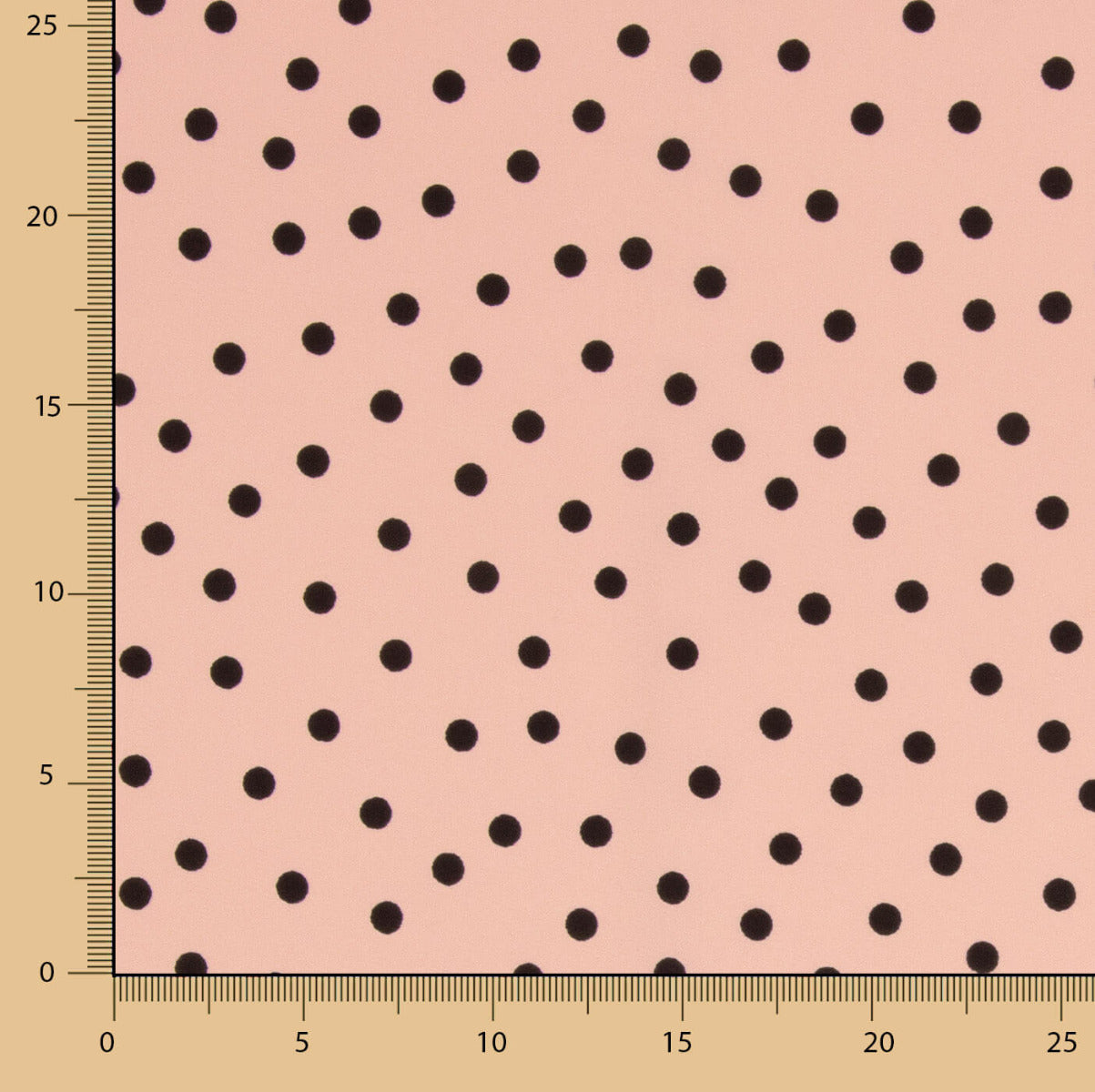 Krepp-Polka-Dots Schwarz 7mm Rosa - Ribes y Casals