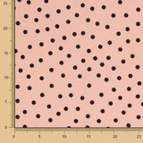 Krepp-Polka-Dots Schwarz 7mm Rosa - Ribes y Casals