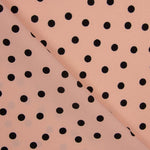 Krepp-Polka-Dots Schwarz 7mm Rosa - Ribes y Casals