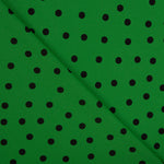 Krepp-Polka-Dots Schwarz 7mm Andalusiengrün - Ribes y Casals