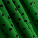Krepp-Polka-Dots Schwarz 7mm Andalusiengrün - Ribes y Casals