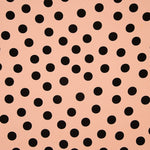 Krepp-Polka-Dots Schwarz 33mm Rosa - Ribes y Casals