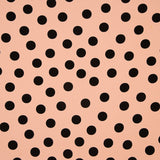 Krepp-Polka-Dots Schwarz 33mm Rosa - Ribes y Casals