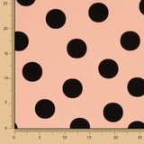 Krepp-Polka-Dots Schwarz 33mm Rosa - Ribes y Casals