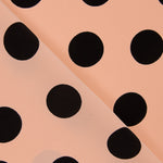 Krepp-Polka-Dots Schwarz 33mm Rosa - Ribes y Casals