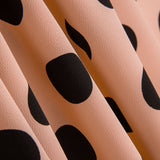 Krepp-Polka-Dots Schwarz 33mm Rosa - Ribes y Casals