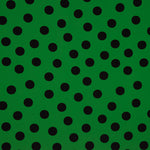 Crepe Polka Dots Schwarz 33mm Andalusien Grün - Ribes y Casals