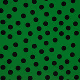 Crepe Polka Dots Schwarz 33mm Andalusien Grün - Ribes y Casals