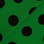 Crepe Polka Dots Schwarz 33mm Andalusien Grün - Ribes y Casals