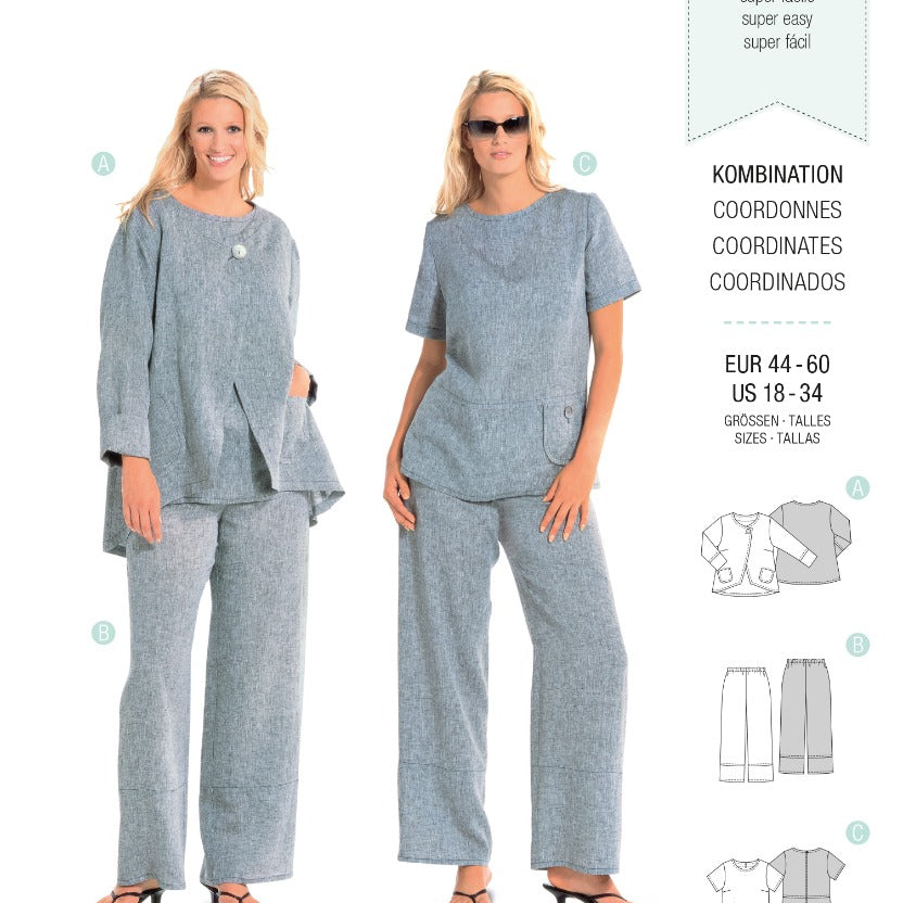 Schnittmuster Burda 8108 Kombi - Ribes y Casals
