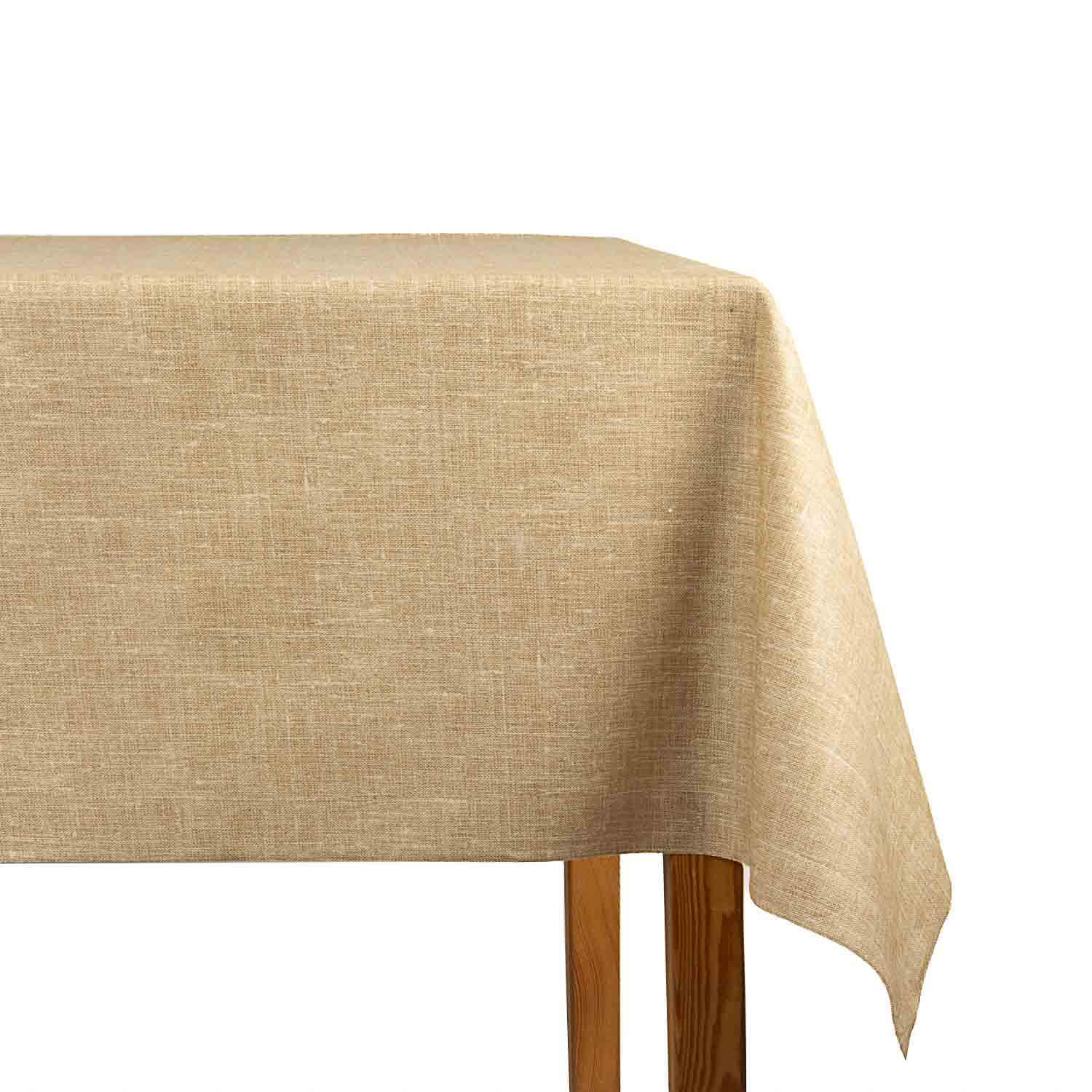 Einfarbige, beschichtete Tischdecke in Beige - Ribes y Casals