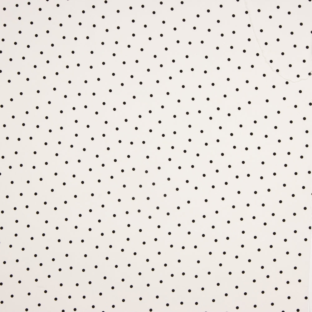 Elastischer Gabardine 0,5cm Polka Dots Weiß - Ribes y Casals