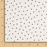 Elastischer Gabardine 0,5cm Polka Dots Weiß - Ribes y Casals