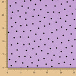 Elastischer Gabardine 0,5cm Mauve Polka Dots - Ribes y Casals