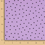 Elastischer Gabardine 0,5cm Mauve Polka Dots - Ribes y Casals