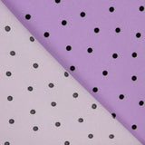 Elastischer Gabardine 0,5cm Mauve Polka Dots - Ribes y Casals