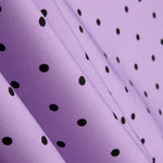 Elastischer Gabardine 0,5cm Mauve Polka Dots - Ribes y Casals