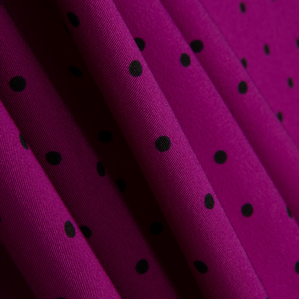 Elastischer Mackintosh 0,5cm Polka Dots Orchidee - Ribes y Casals