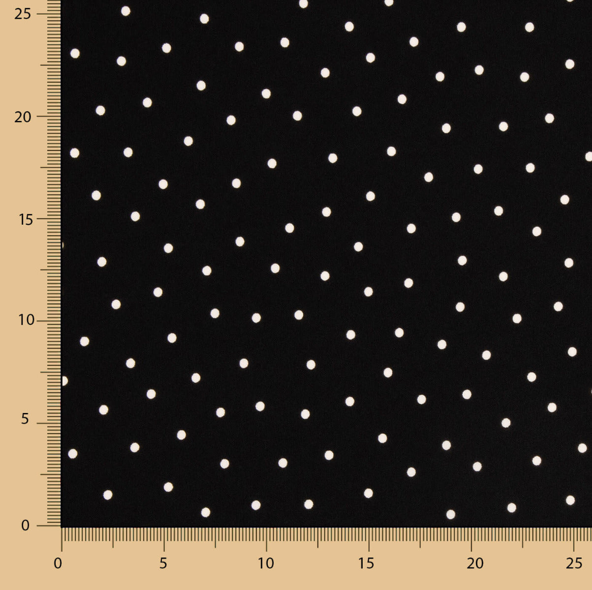 Elastischer Mackintosh 0,5cm Polka Dots Schwarz - Ribes y Casals