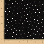 Elastischer Mackintosh 0,5cm Polka Dots Schwarz - Ribes y Casals