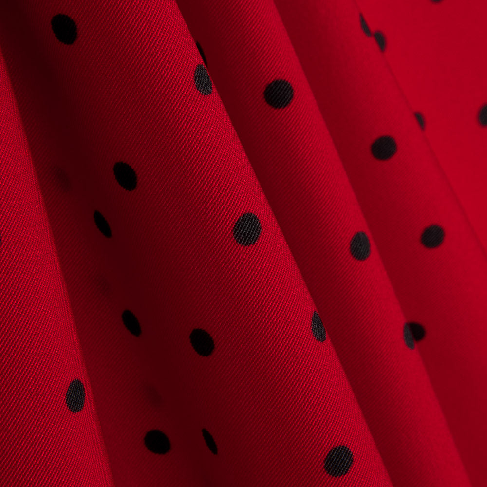 Elastischer Mackintosh 0,5cm Polka Dots Rot - Ribes y Casals