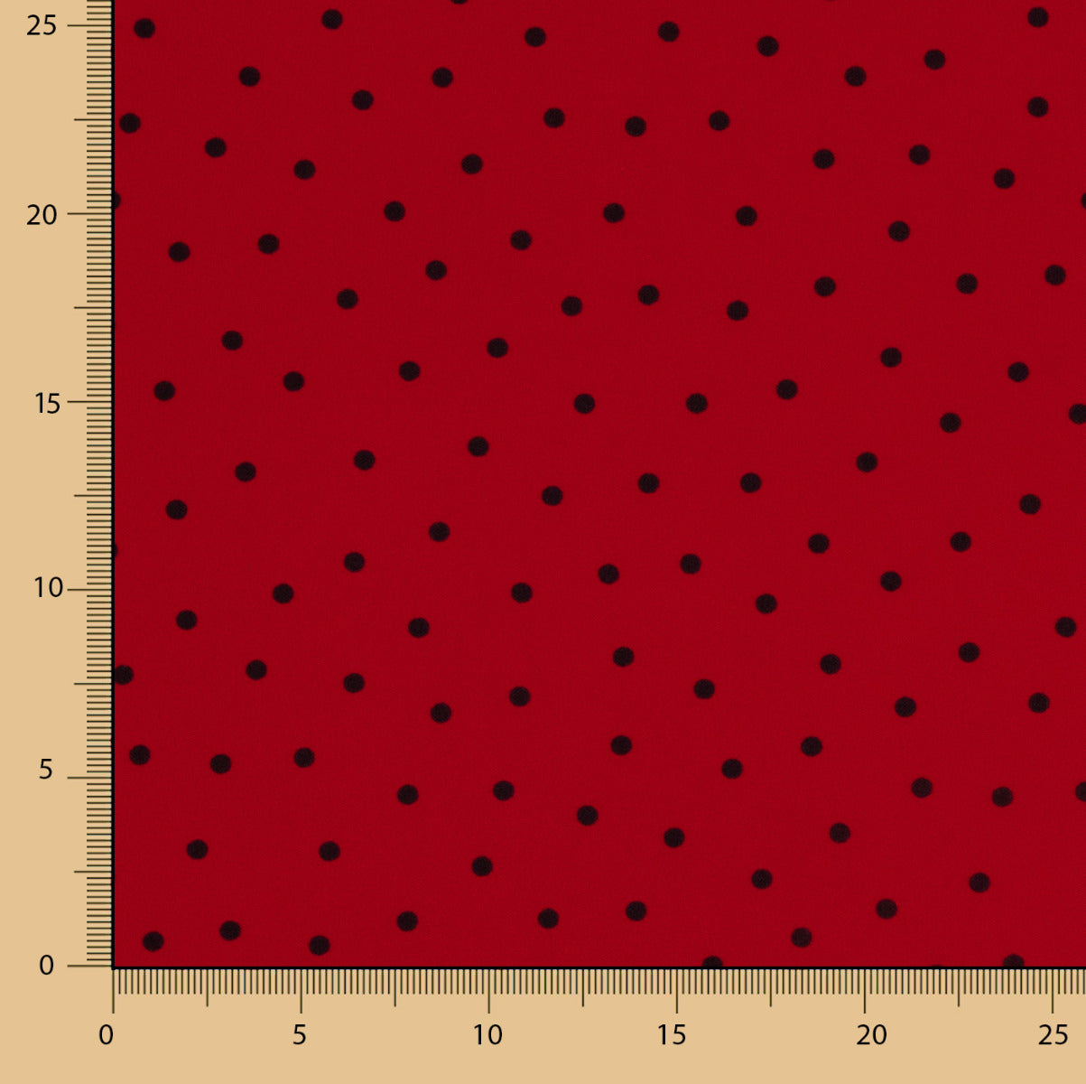 Elastischer Mackintosh 0,5cm Polka Dots Rot - Ribes y Casals