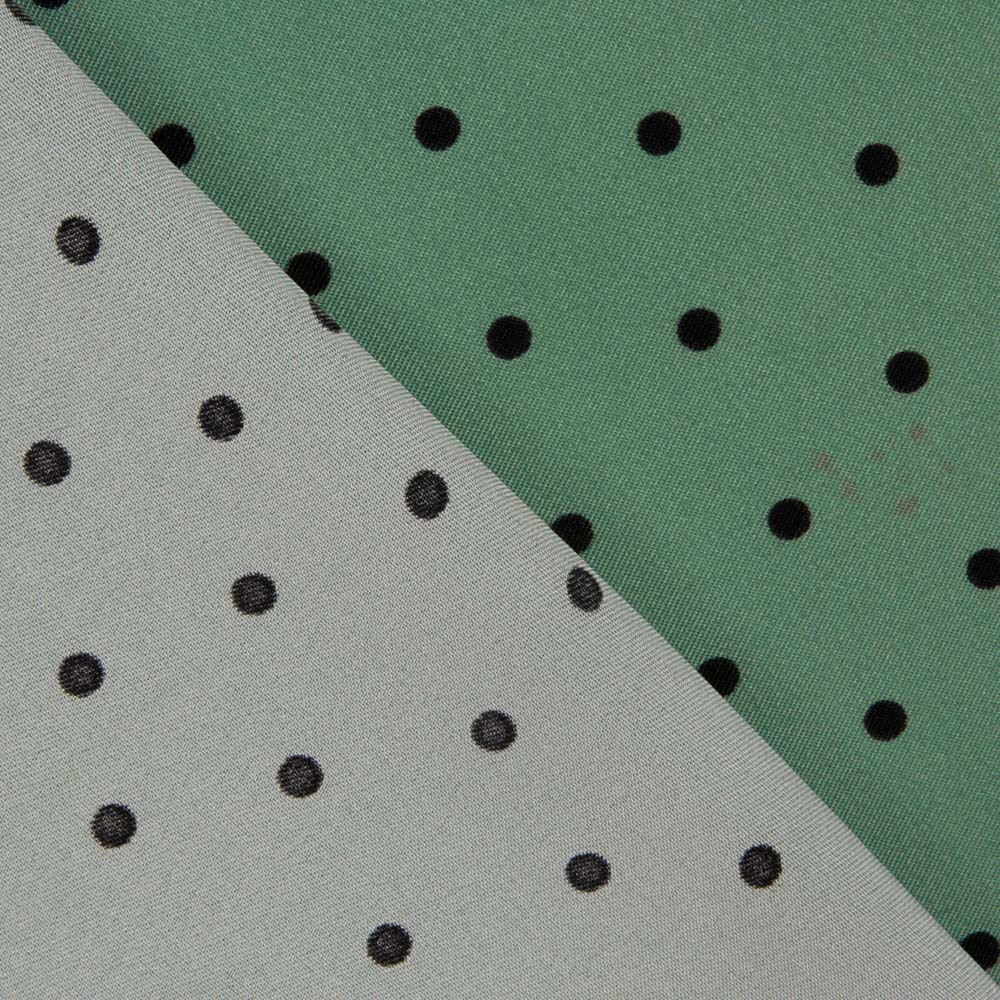 Elastische Gabardine 0,5cm Polka Dots Salbei Grün - Ribes y Casals