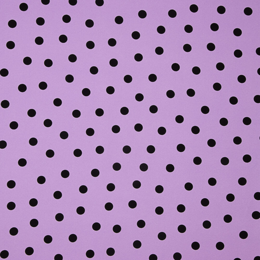 Elastischer Gabardine 2cm Mauve Polka Dots - Ribes y Casals