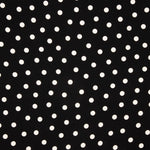 Gabardine 2cm Elastisch Schwarz Polka Dots - Ribes y Casals