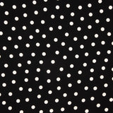 Gabardine 2cm Elastisch Schwarz Polka Dots - Ribes y Casals