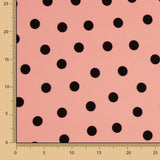 Elastische Gabardine, 2 cm, rosa gepunktet - Ribes y Casals