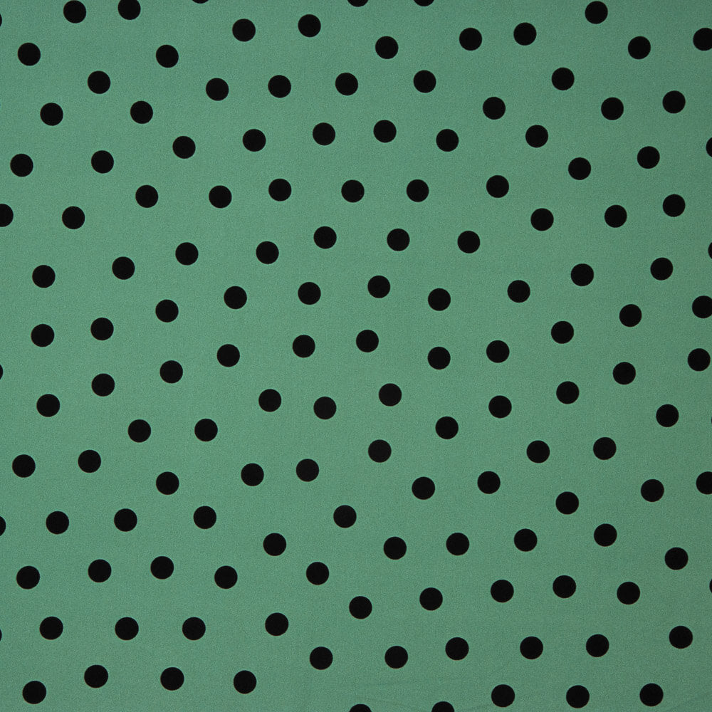 Salbeigrün gepunktet 2cm elastischer Gabardine - Ribes y Casals