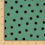 Salbeigrün gepunktet 2cm elastischer Gabardine - Ribes y Casals