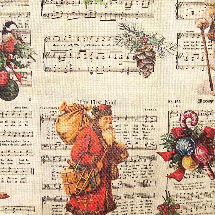 Harzbeschichtet, fleckabweisend, Weihnachten, Vintage-Muster - Ribes y Casals