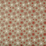 Jutestoff-Dekoration mit bedrucktem Schneeflockenmuster - Ribes y Casals