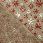 Jutestoff-Dekoration mit bedrucktem Schneeflockenmuster - Ribes y Casals