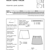 Schnittmuster Burda 8237 Rock - Ribes y Casals