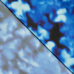 Bedruckter Satin Delhi Blau - Ribes y Casals