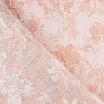 Reststück Brokat mit Blumenmuster in zartem Rosa – verschiedene Maße x Breite 140 cm - Ribes y Casals