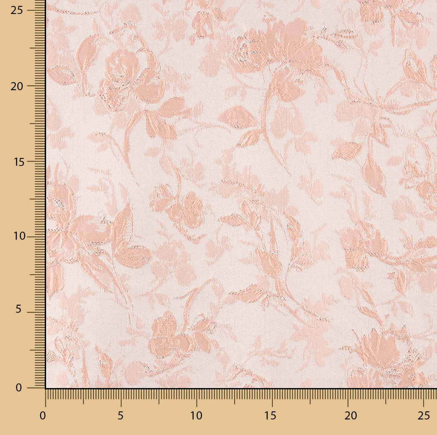 Reststück Brokat mit Blumenmuster in zartem Rosa – verschiedene Maße x Breite 140 cm - Ribes y Casals