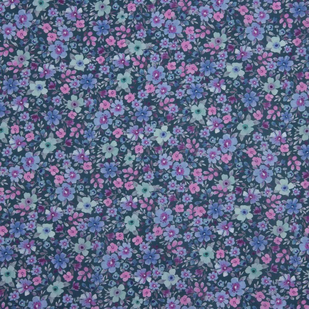 Baumwollstoff „Wilder Garten“ Blau - Ribes y Casals