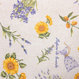 Tischtuch aus Harz Sonnenblumen und Lavendel Beige - Ribes y Casals