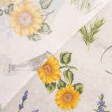 Tischtuch aus Harz Sonnenblumen und Lavendel Beige - Ribes y Casals