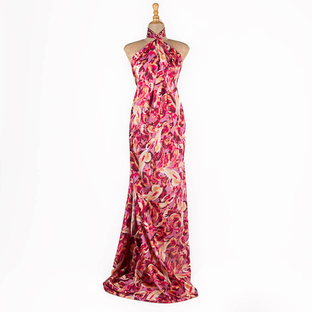 Satin Druck Mysore Rosa - Ribes y Casals