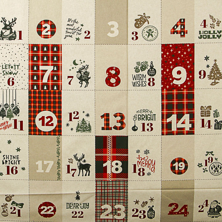 Baumwollstoff-Adventskalender, wendbar - Ribes y Casals